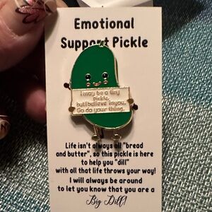 Emotional Support Pickle Enamel Pin